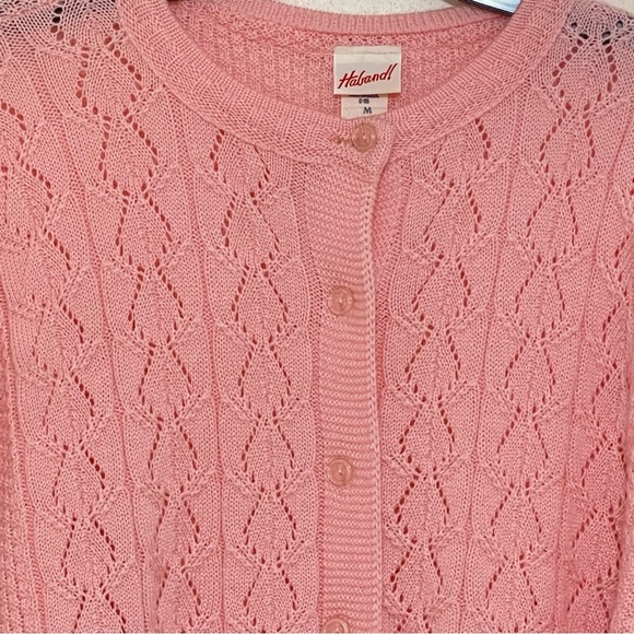 Vintage Haband Pink Knit Cardigan Sweater Size Medium - Picture 3 of 11
